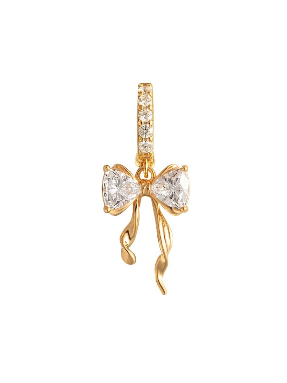Put A Bow On It 18k Gold Charm necklace pendant bow ballet-core coquette